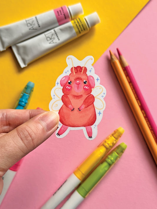 Fairy Guinea Pig | Cute Die Cut Sticker | Stickers, Stationery, kawaii, cute art