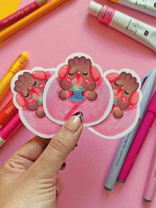 Cozy Guinea Pig | Cute Die Cut Sticker |Stickers, Stationery, kawaii, cute art