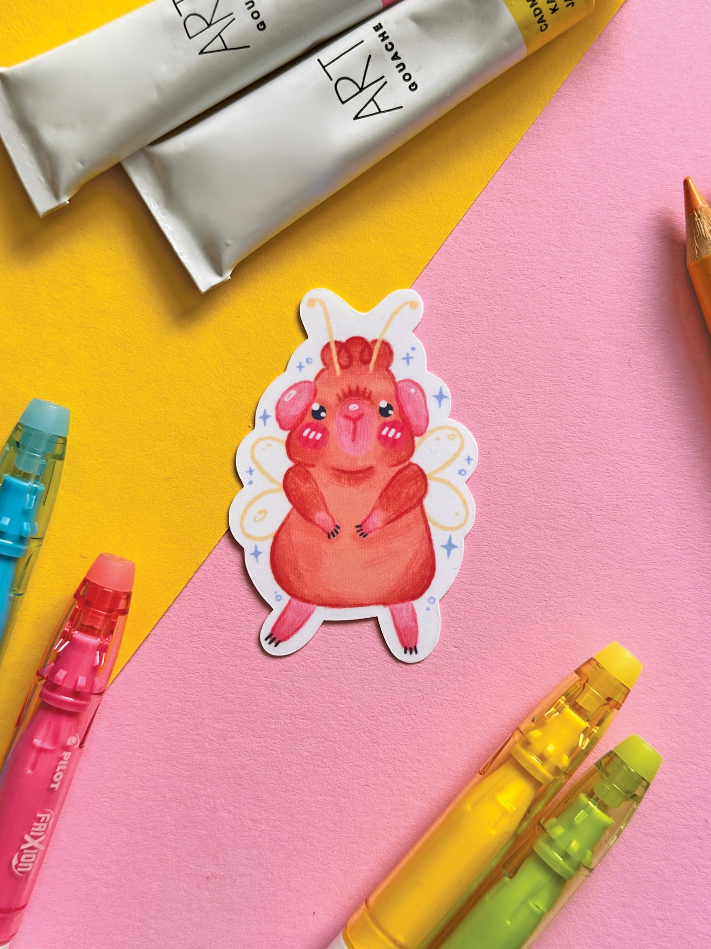 Fairy Guinea Pig | Cute Die Cut Sticker | Stickers, Stationery, kawaii, cute art