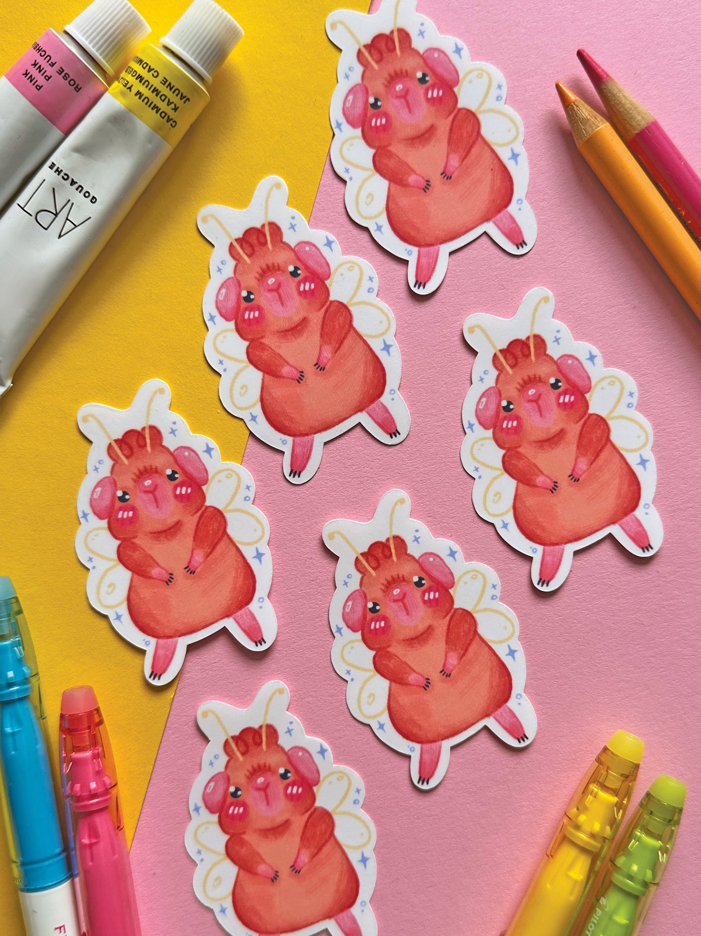 Fairy Guinea Pig | Cute Die Cut Sticker | Stickers, Stationery, kawaii, cute art