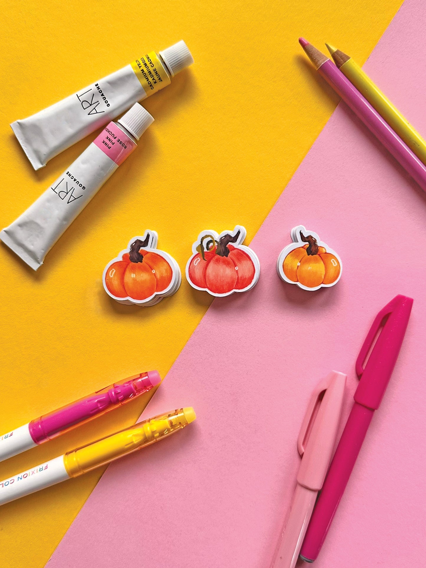 Cute Pumpkin Stickers - Kawaii Halloween Art Decals