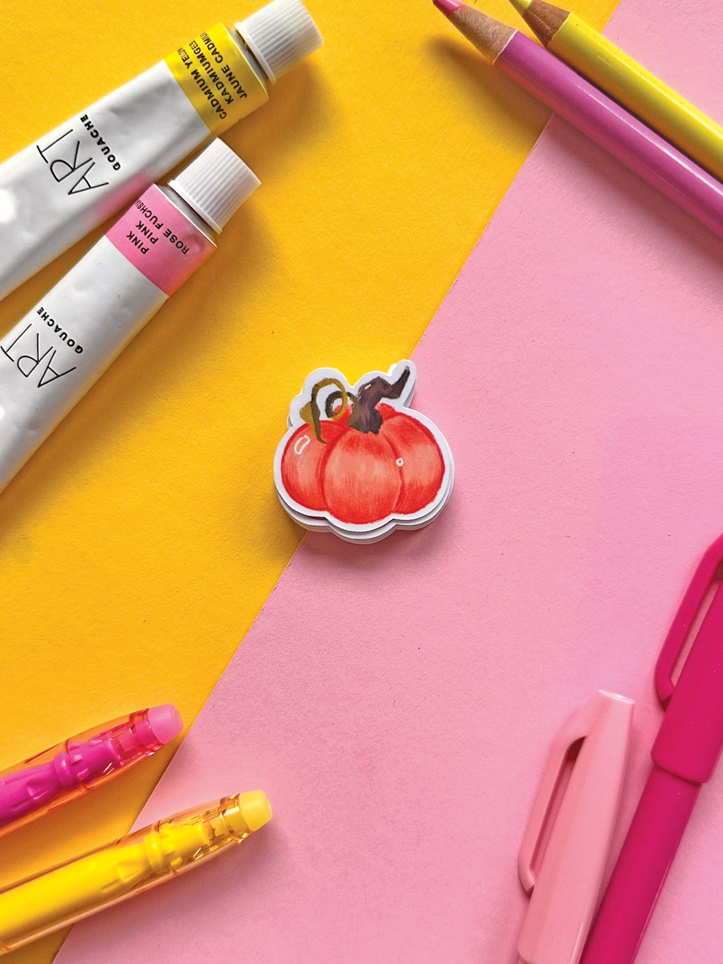 Cute Pumpkin Stickers - Kawaii Halloween Art Decals