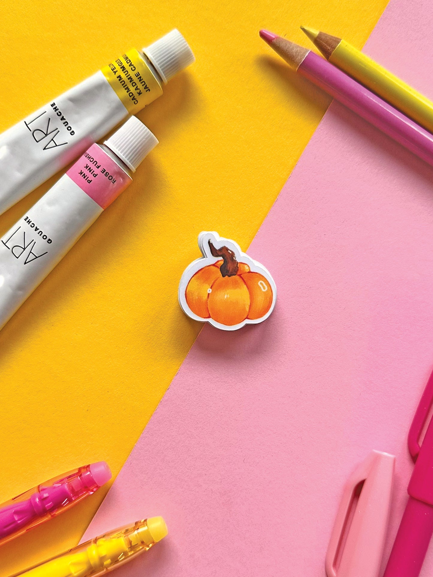 Cute Pumpkin Stickers - Kawaii Halloween Art Decals