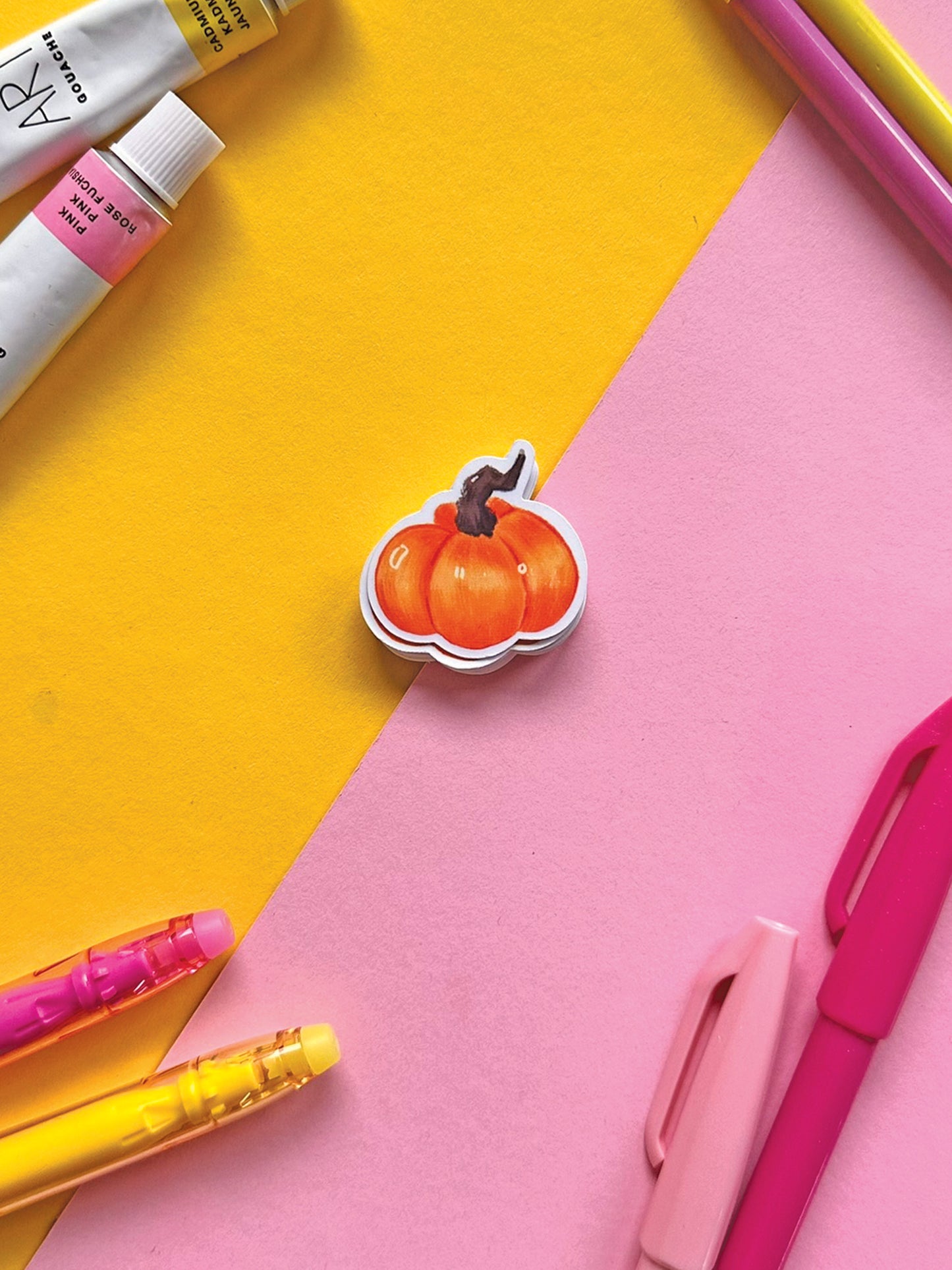 Cute Pumpkin Stickers - Kawaii Halloween Art Decals