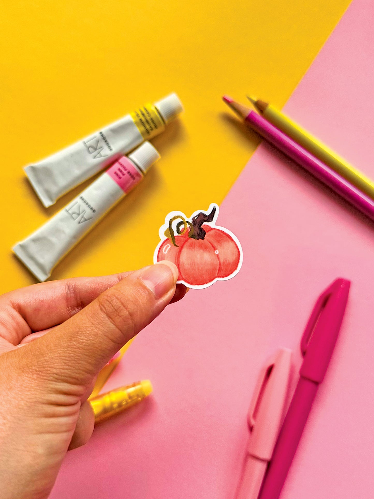 Cute Pumpkin Stickers - Kawaii Halloween Art Decals